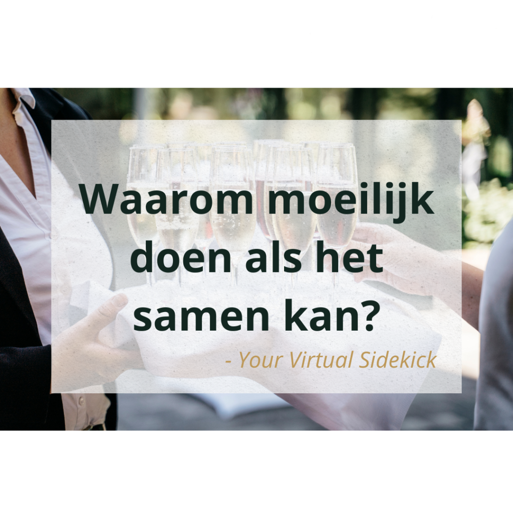 Waarom moeilijk doen als het samen kan?